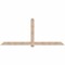 Ekena Millwork Eugene Smooth Timber Gable Bracket, Douglas Fir, 108"W x 45"H x 1 1/2"D x 5 1/2"F, 10/12 Pitch GBW108X45X0206EUG00SDF - alternate 1